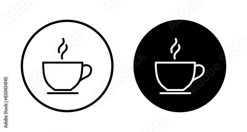 coffee cup icon vector isolated on white background. Coffee cup icon. Coffee vector icon. Tea