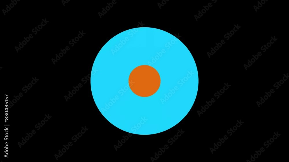 Circles from center color transition moving pointing footage animation 4k.