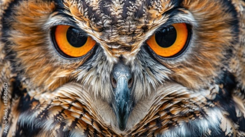 Close up high resolution photography of a big eagle owl © Emin