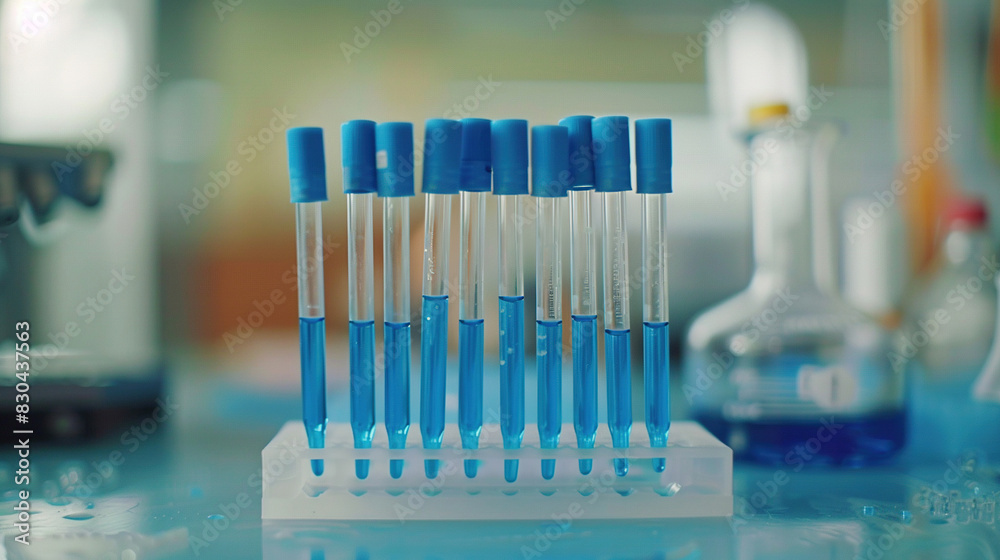 lab background reference. pipette tubes consist of blue liquid lab background reference. pipette tubes consist of blue liquid