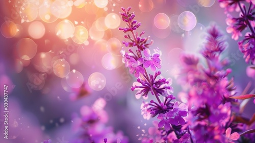 Flowers in purple with bokeh background