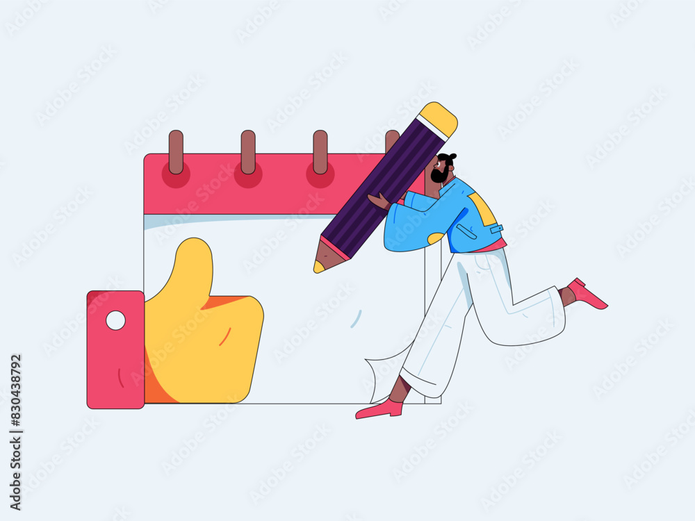 Check-in character flat vector concept operation hand-drawn illustration
Check-in character flat vector concept operation hand-drawn illustration