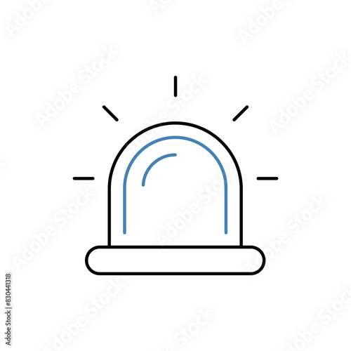 siren concept line icon. Simple element illustration. siren concept outline symbol design.