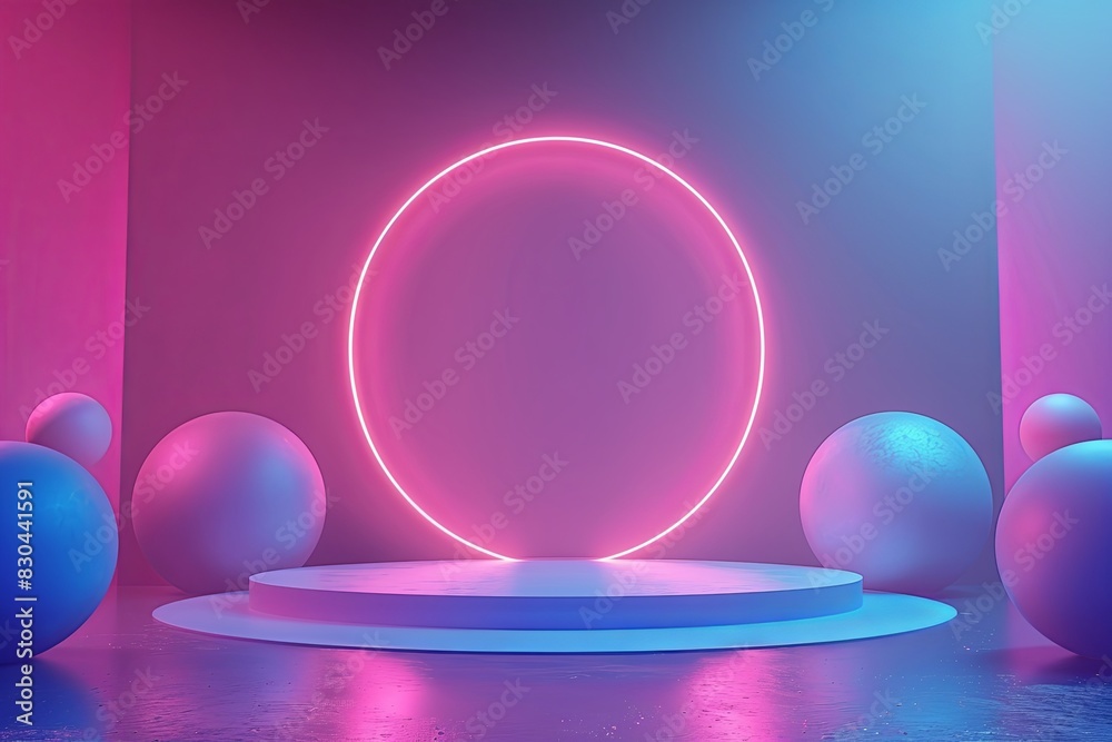 3D rendering. Futuristic podium for product presentation. 3D rendering. Futuristic podium for product presentation.