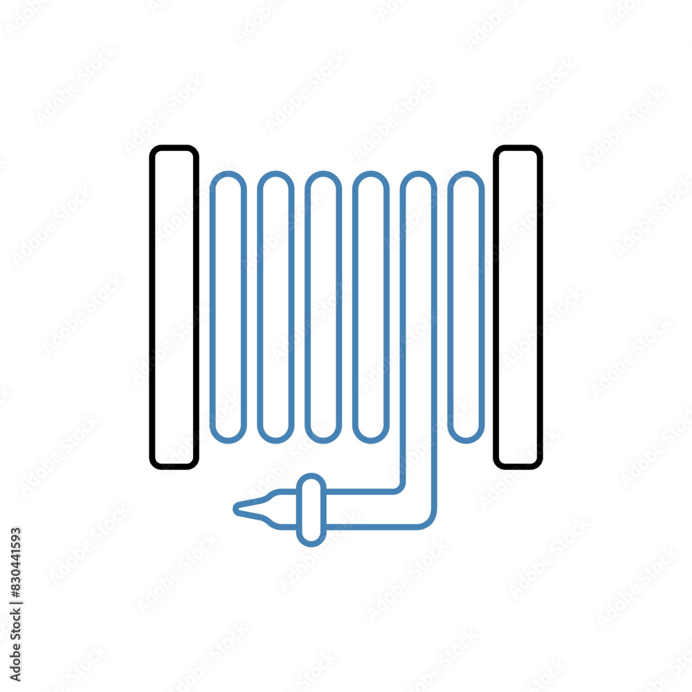 hose concept line icon. Simple element illustration. hose concept outline symbol design. hose concept line icon. Simple element illustration. hose concept outline symbol design.