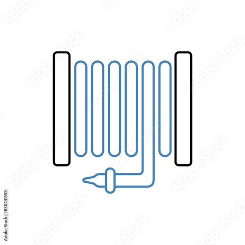 hose concept line icon. Simple element illustration. hose concept outline symbol design.