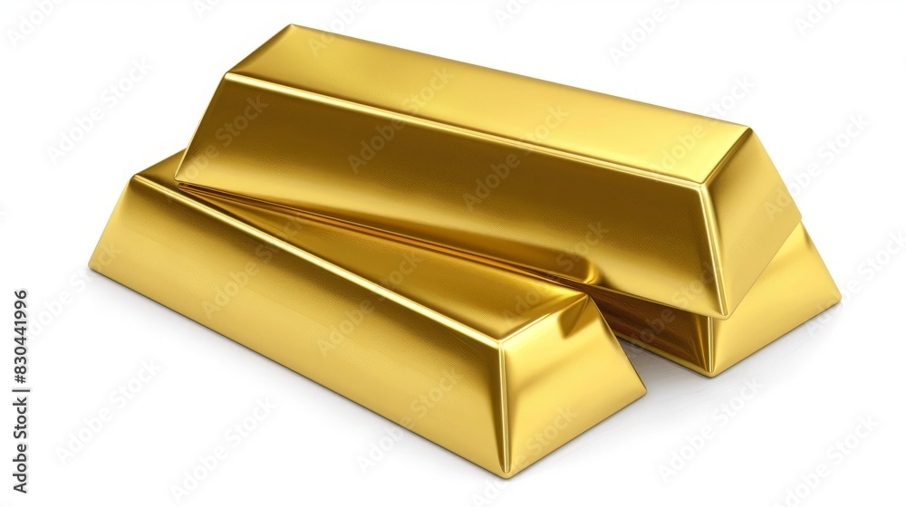 Gold bars isolated on white background. Financial concept. Gold bars isolated on white background. Financial concept.