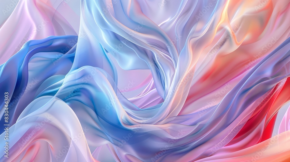 Obraz premium Processed collage of Iridescent fabric trendy cloth holographic texture. Background for banner, backdrop or texture for 3D mapping