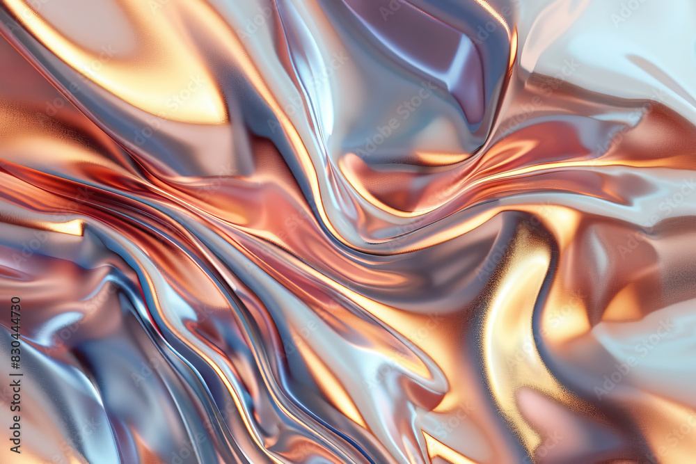 Highresolution image depicting an abstract liquid metal concept with a flow of copper tones, representing fluidity, luxury, and modern digital art or background design Highresolution image depicting an abstract liquid metal concept with a flow of copper tones, representing fluidity, luxury, and modern digital art or background design