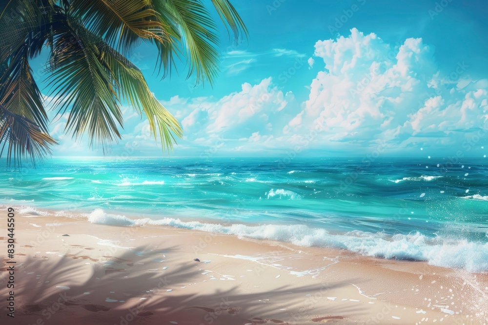 Beach product background - generative ai Beach product background - generative ai
