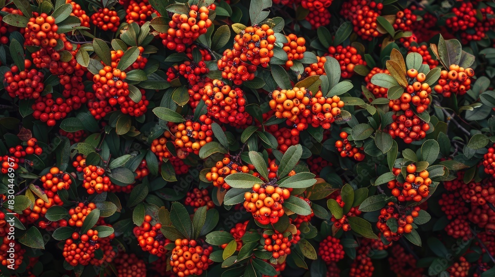 Red orange firethorn Pyracantha coccinea Red orange firethorn Pyracantha coccinea