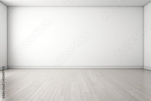 Blank wall with wooden flooring.