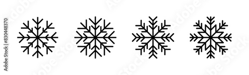 Snow icon set. snowflake icon vector