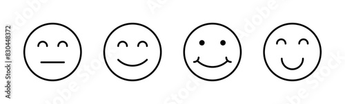smile icon set. smile emoticon icon. feedback
