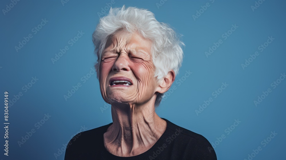 an elderly woman with a furrowed brow and a clenched jaw, an elderly woman with a furrowed brow and a clenched jaw,