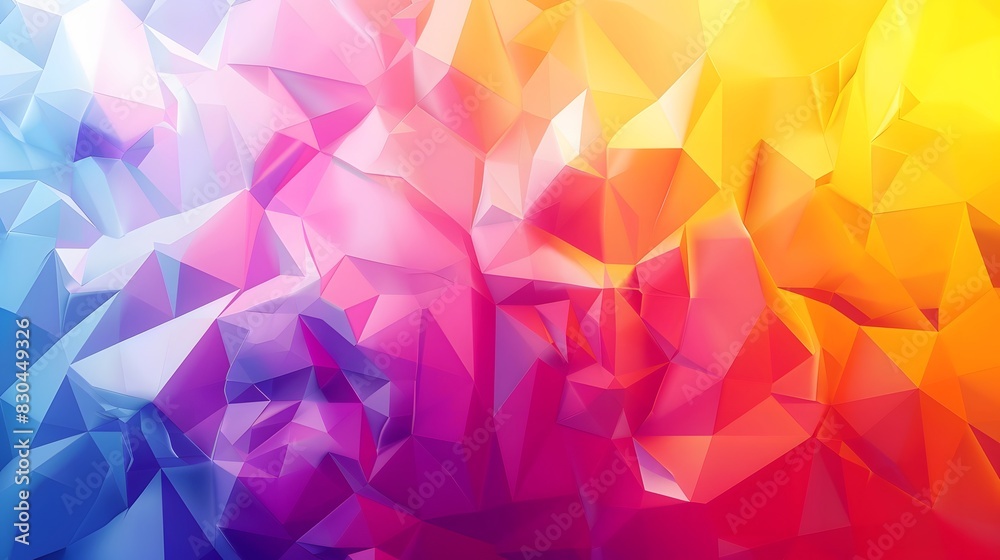 Color Blend Rainbow Trendy Low Poly BG Design. Color Blend Rainbow Trendy Low Poly BG Design.