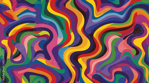 Vibrant swirls and lines of color dance across this abstract background. A captivating mix of shapes and tones that invites you to get lost in its mesmerizing beauty