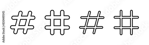 Hashtag icon set. hashtag symbol