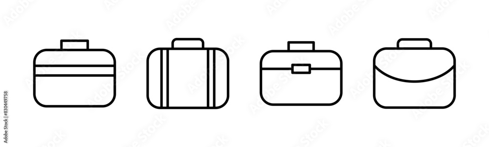 Briefcase icon set. suitcase icon. luggage symbol. Briefcase icon set. suitcase icon. luggage symbol.
