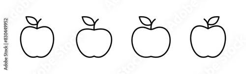 Apple icon set. Apple vector icon. apple symbols for your web design.