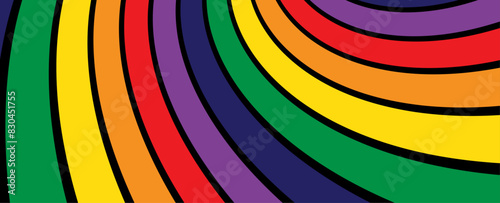 Inclusive Pride Background with Progression Pride Flag Colours. Rainbow Stripes Wallpaper in Gay Pride Colours. sex, lesbain, bisexual. card, poster, sale, web, brochure, party.