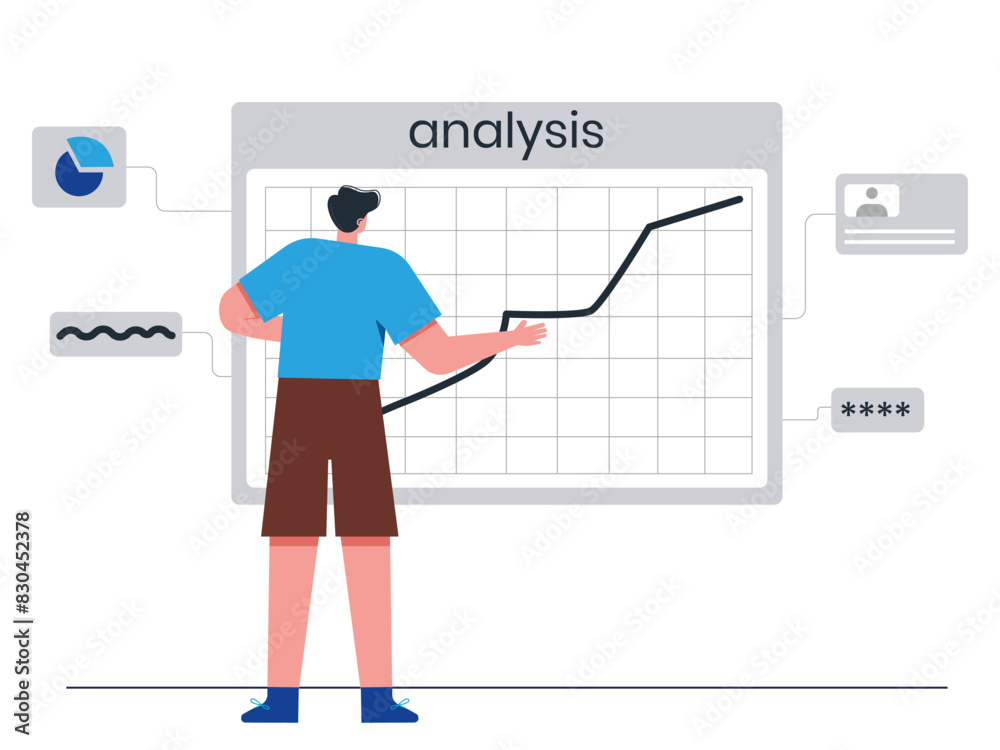 SEO data analysis. SEO vector illustration SEO data analysis. SEO vector illustration