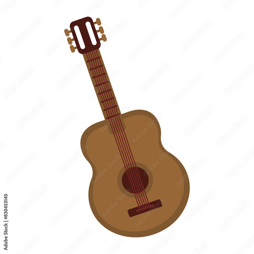 Flat design style guitar vector illustration