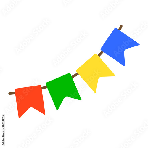 Flat style Saint John flags vector illustration