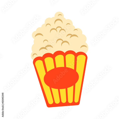 Flat design style popcorn vector illustration