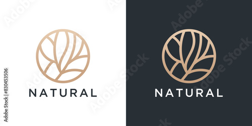 Tropical plant flower logo Inspiratioan 