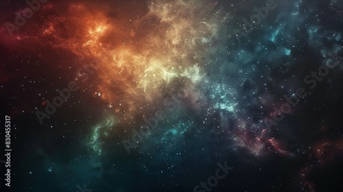 Otherworldly Scene: Nebulae and Galaxies in the Cosmic Void