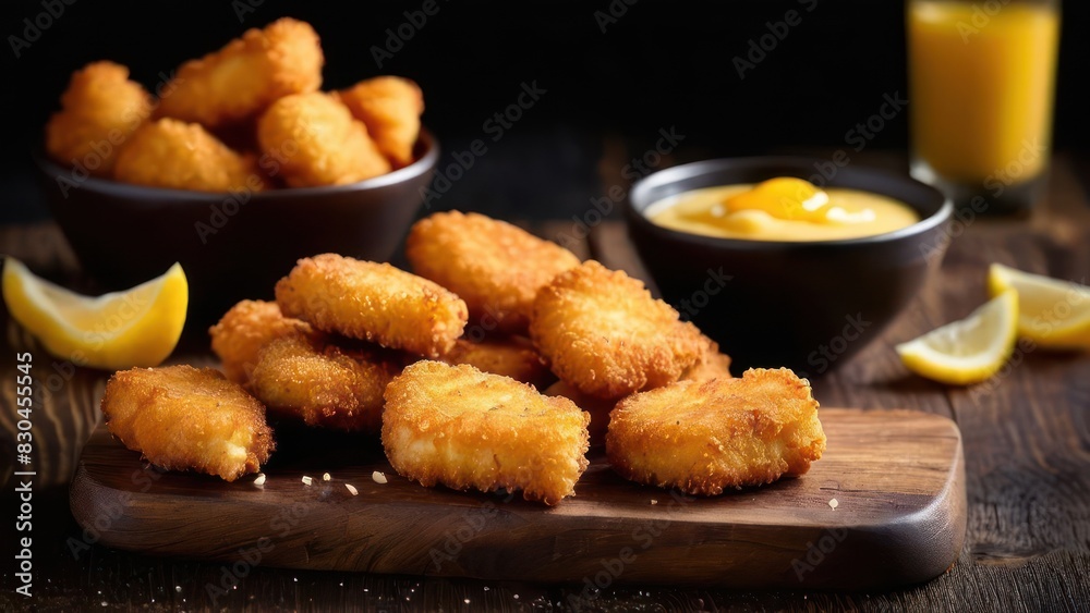 Golden Crispy Fish with Zesty Lemon and Sauce - A Delicate Crunch for Every Meal Golden Crispy Fish with Zesty Lemon and Sauce - A Delicate Crunch for Every Meal
