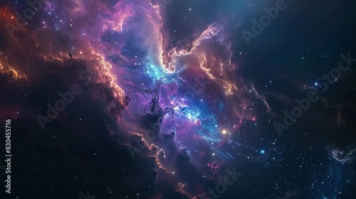Abstract Space: Nebulae and Galaxies Creating a Cosmic Landscape