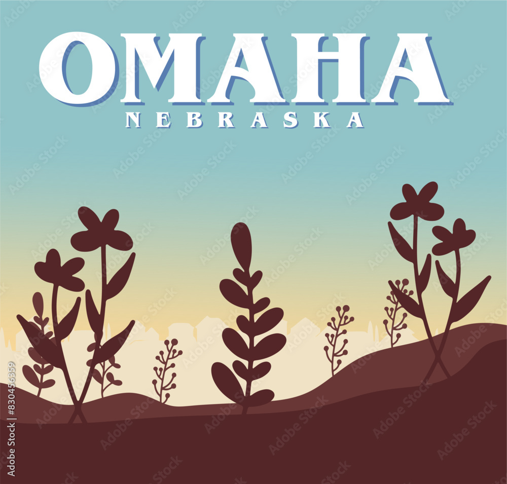 Fototapeta premium Omaha Nebraska with beautiful views