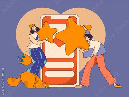 Happy Valentine's Day flat character vector concept business hand drawn illustration

