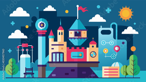 A sanctuary for inventors tinkerers and artists to unleash their imagination and hone their craft.. Vector illustration