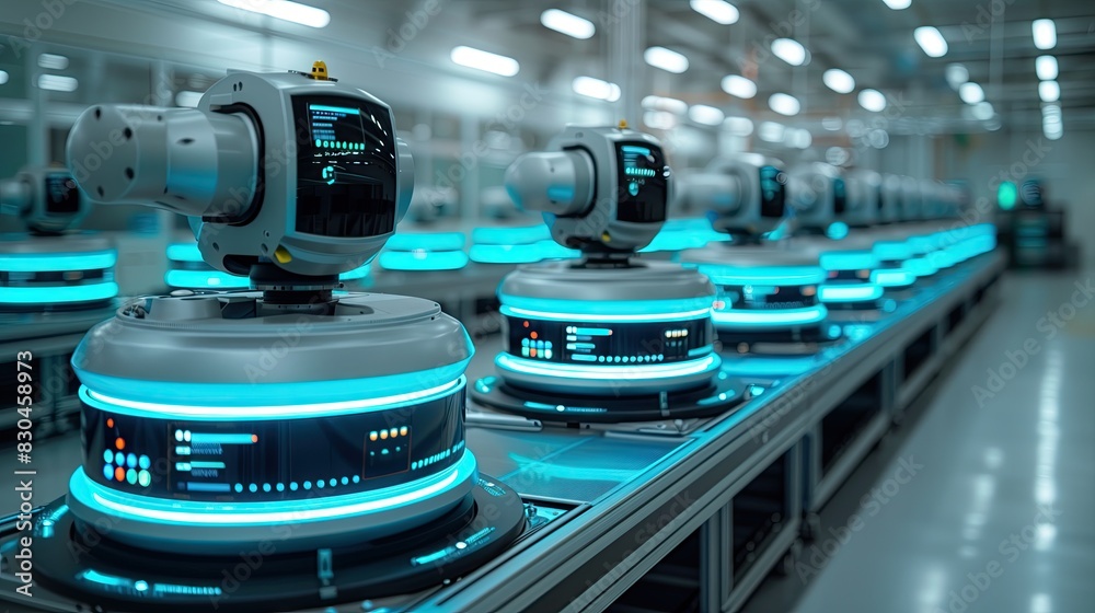 Automotive industry, for manufacturing plants, the concept of artificial intelligence for industrial revolution and automation of production processes. Automotive industry, for manufacturing plants, the concept of artificial intelligence for industrial revolution and automation of production processes.