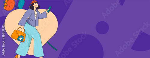 Happy Valentine's Day flat character vector concept business hand drawn illustration
