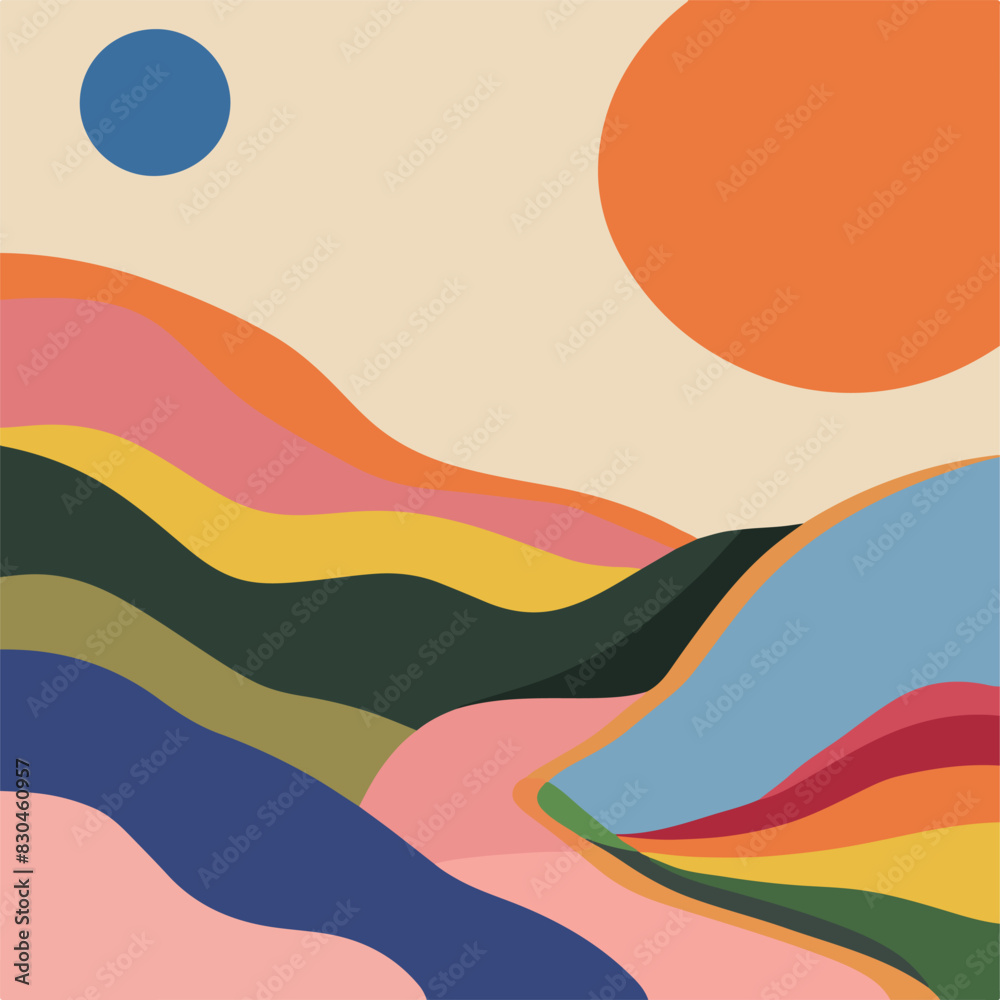 Abstract Sunset Landscape Abstract Sunset Landscape