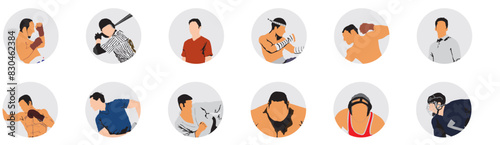 sports avatar profile set