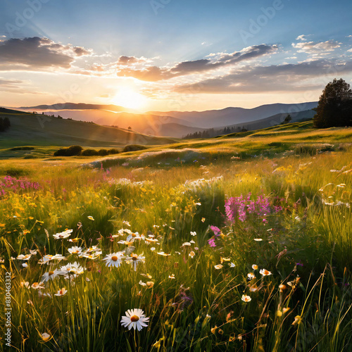 meadow with flowers