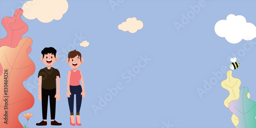 Wallpaper Mural Happy Couple in Nature Torontodigital.ca