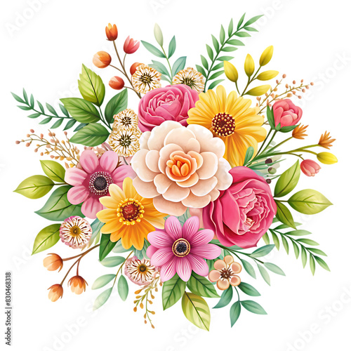 Beautiful watercolor floral arrangement