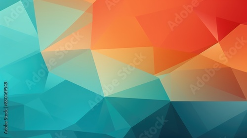 Abstract wallpaper colorful design, shapes and textures, colored background, teal and orange colores © AK art