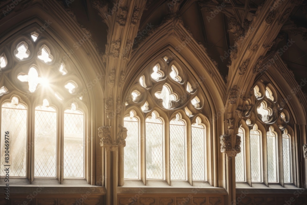 Gothic hall architecture building window.