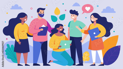 Pairing up participants take turns sharing personal experiences and actively listening to their partners stories creating a safe and supportive space for sharing and understanding.. Vector