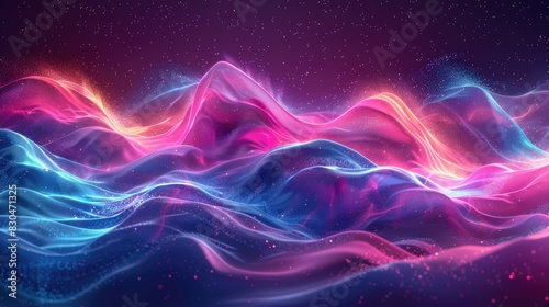 Big Neon Wave Background