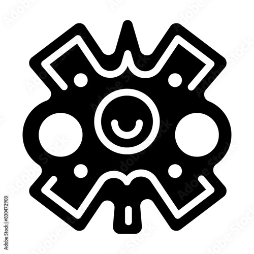 Premium solid icon of nahui ollin 