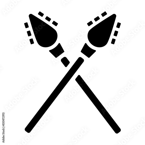 Ready to use glyph icon of spears 