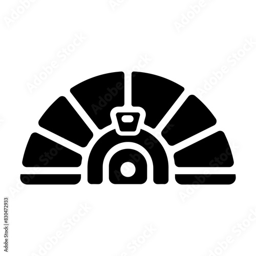 A solid icon of quetzal feather 